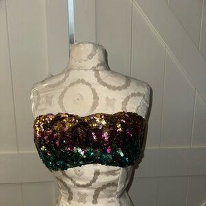 Victoria’s Secret sparkly tube top bikini/large